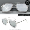 EDITH Sunglasses Mirrored Grey White Lens - Lush Crate
