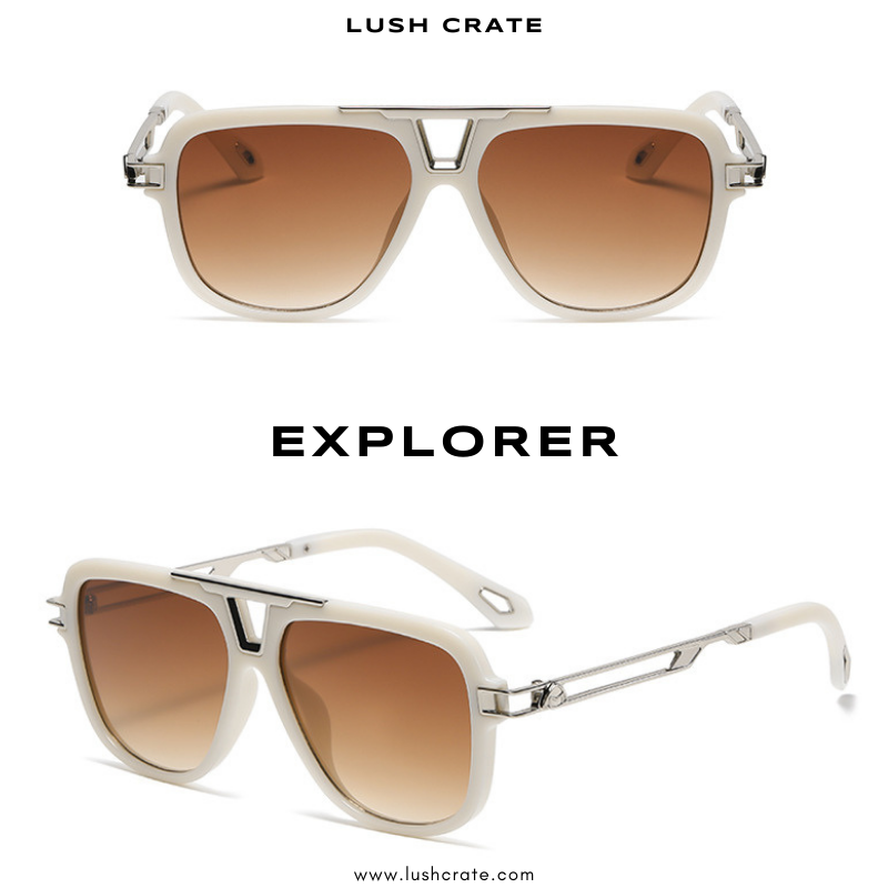 Flatter Top Mirror Oversized Sunglasses - Lush Crate Eyewear Flatter - Red