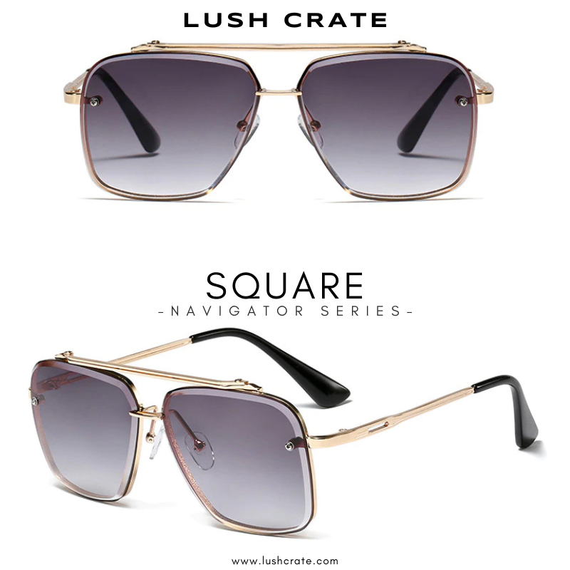 Mach Square Navigator Sunglasses - Lush Crate Eyewear - Lush
