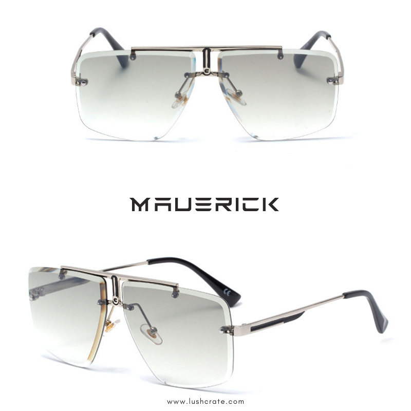 Maverick Navigator Sunglasses - Lush Crate Eyewear, Maverick - Grey-Silver