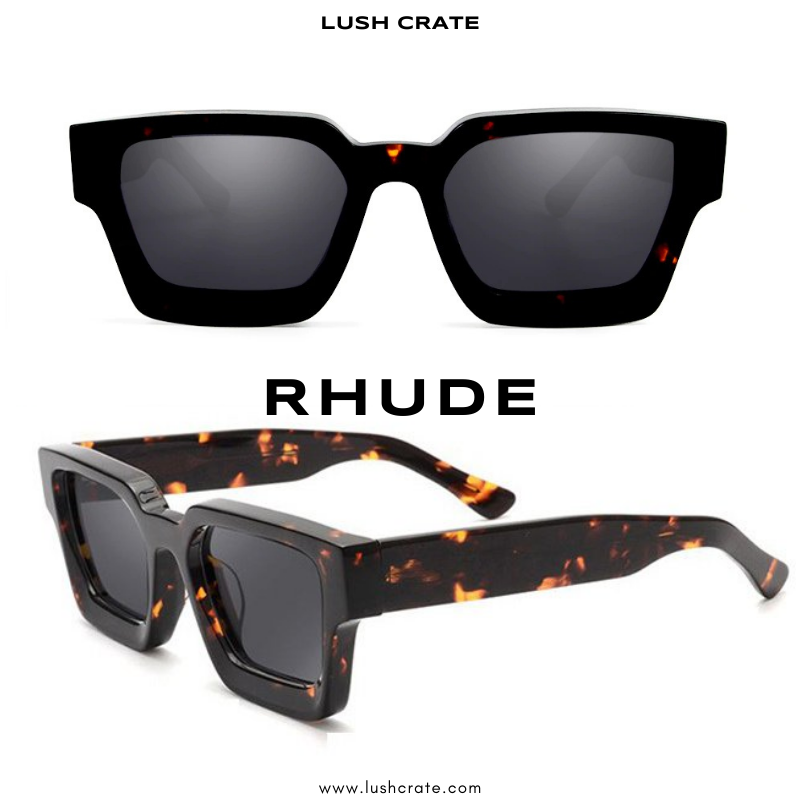 Buy Rectangle Sunglasses Women Vintage Retro Glasses Wide Black Tortoise  Frame (Black+White) at Amazon.in