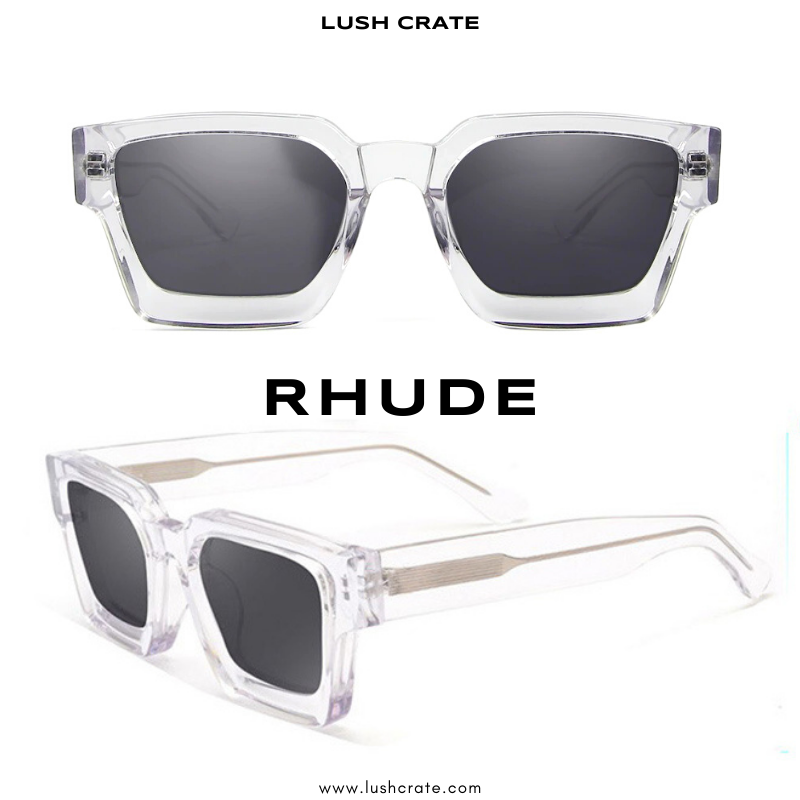 Rhude Polarized Sunglasses | Lush Crate Eyewear Rhude - Clear/Black