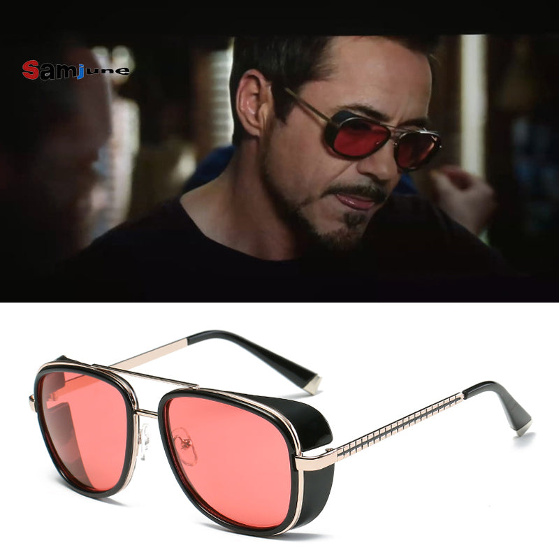 Buy JANIFAOUL Tony Stark Iron Man Avengers Infinity War Endgame Men's  Sunglasses (Silver-Transparent) at