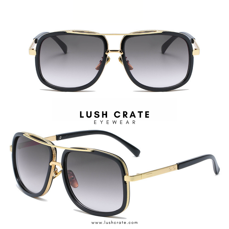 Wide Frame Retro Square Sunglasses Lush Crate Eyewear Lush Crates